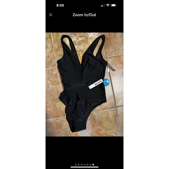 Cupshe one piece black bathing suit NWT large - Picture 6 of 11
